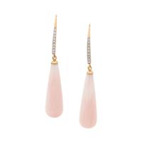 ANGEL SKIN CORAL AND DIAMOND EARRINGS