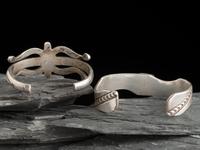 Navajo Silver and Turquoise Cuff Bracelets