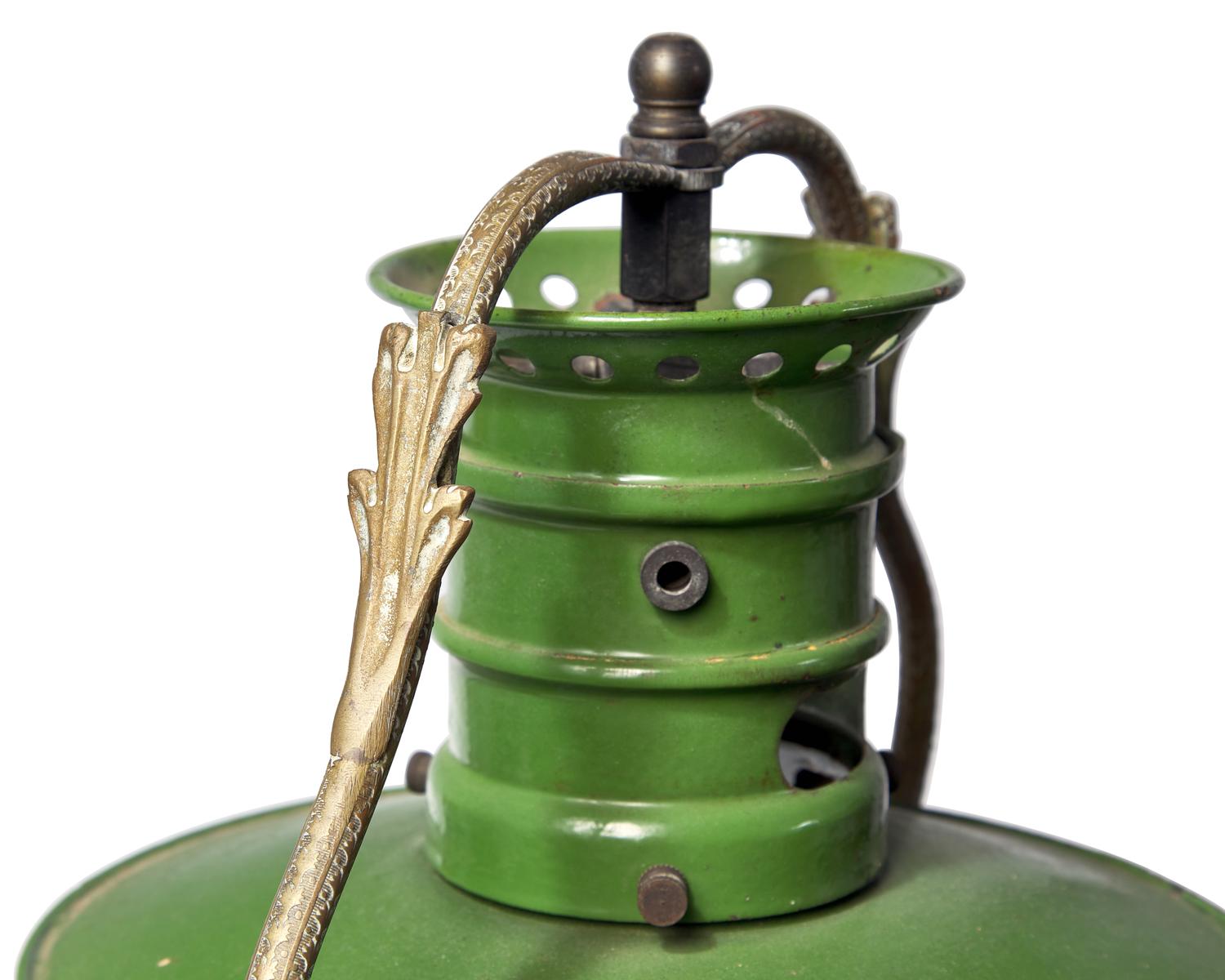 A French Brass Kerosene Pressure Lamp
