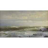 WILLIAM TROST RICHARDS (AMERICAN 1833–1905) "RHODE ISLAND SEASCAPE"