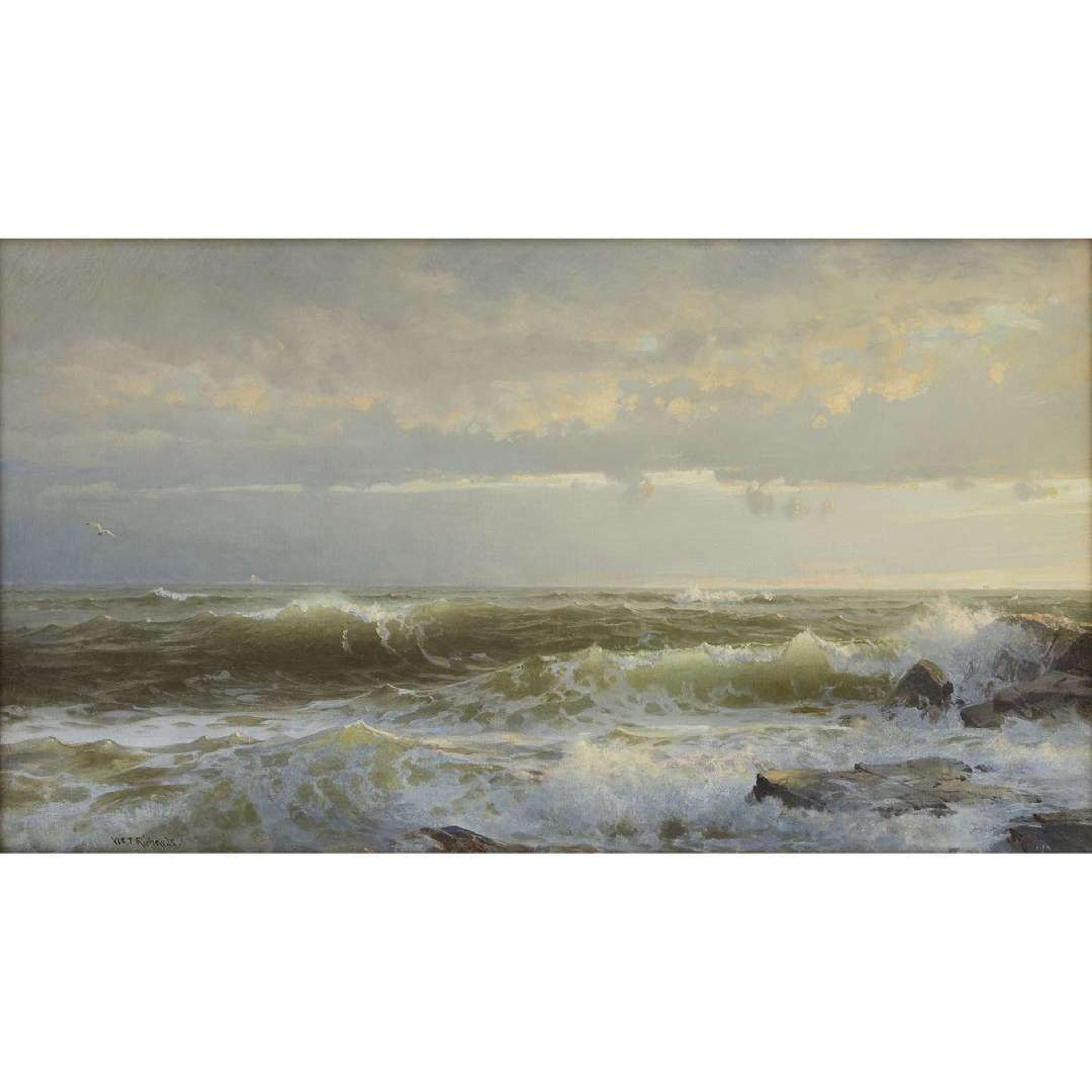 WILLIAM TROST RICHARDS (AMERICAN 1833–1905) "RHODE ISLAND SEASCAPE"