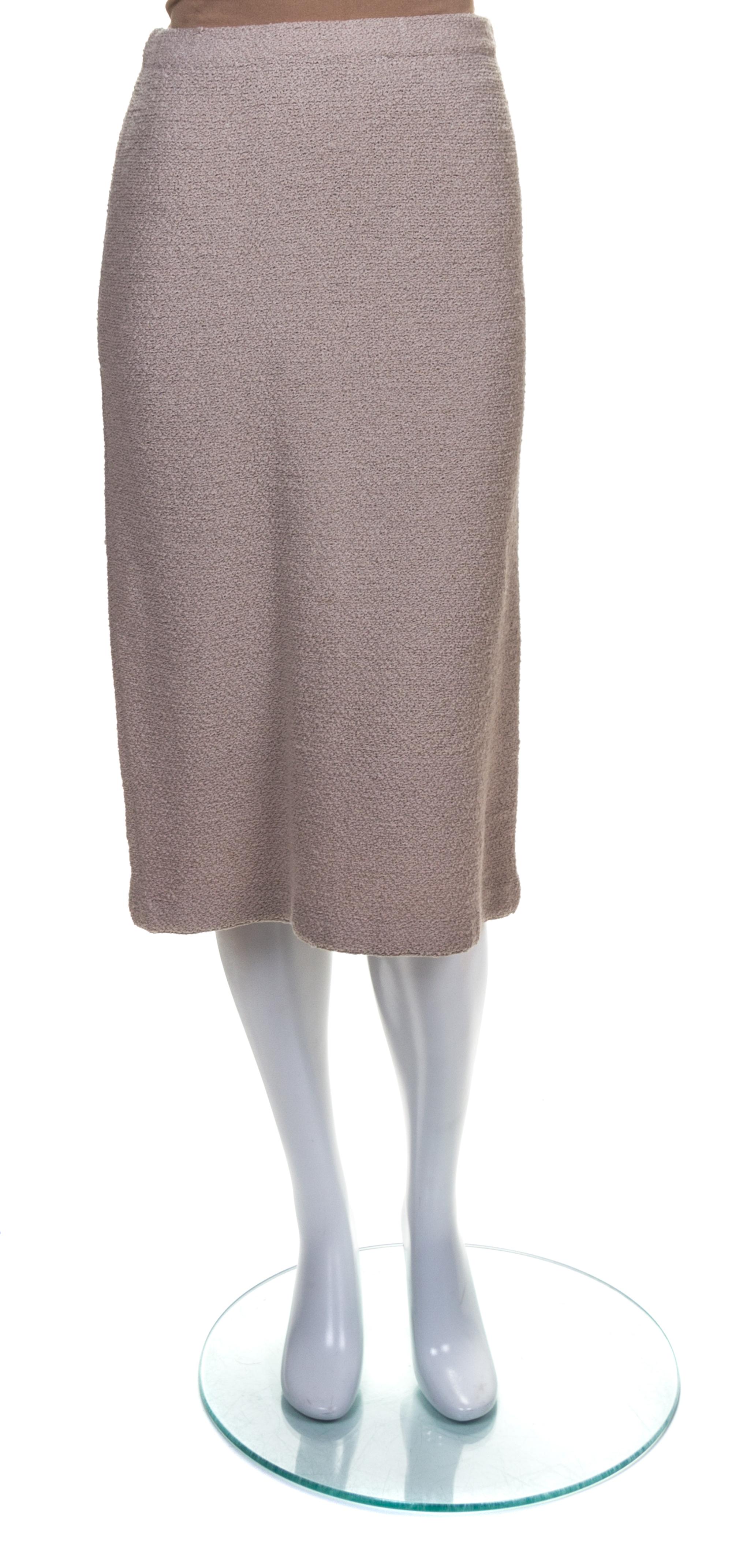 An Adolfo Tan Wool Skirt Suit,