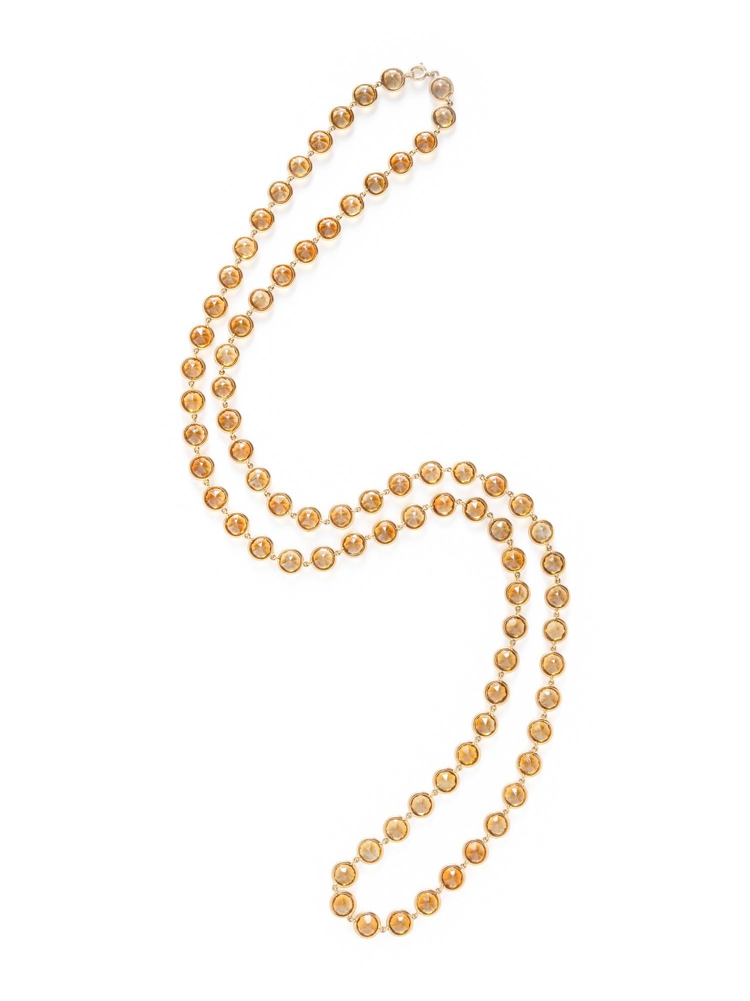 VAN CLEEF & ARPELS, CITRINE AND YELLOW GOLD NECKLACE