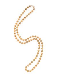 VAN CLEEF & ARPELS, CITRINE AND YELLOW GOLD NECKLACE