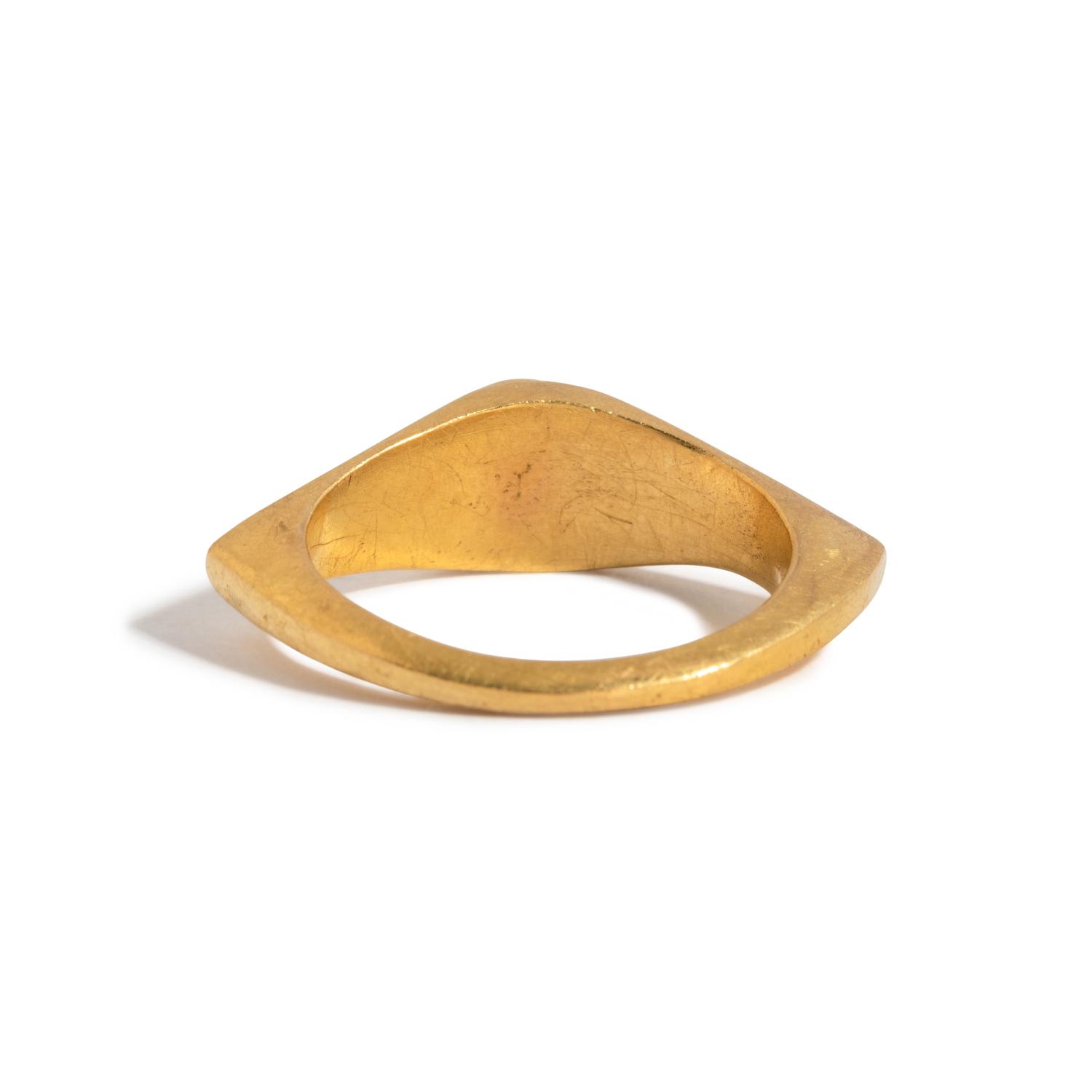 A Roman Gold and Garnet Finger Ring