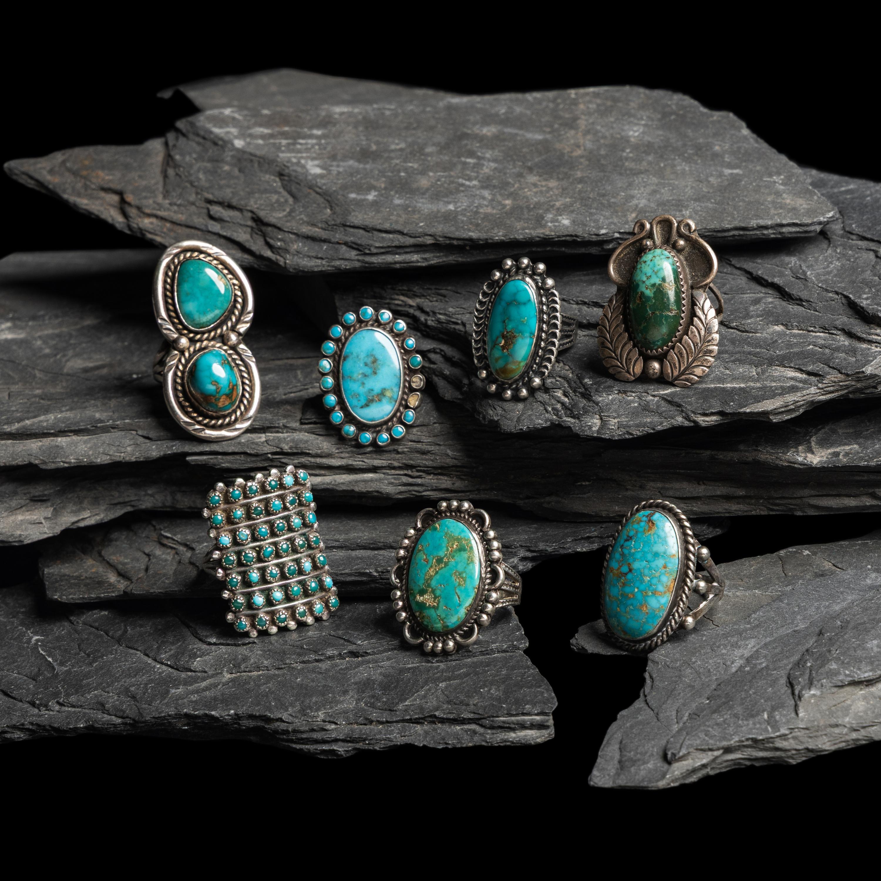 Navajo Silver and Turquoise Rings