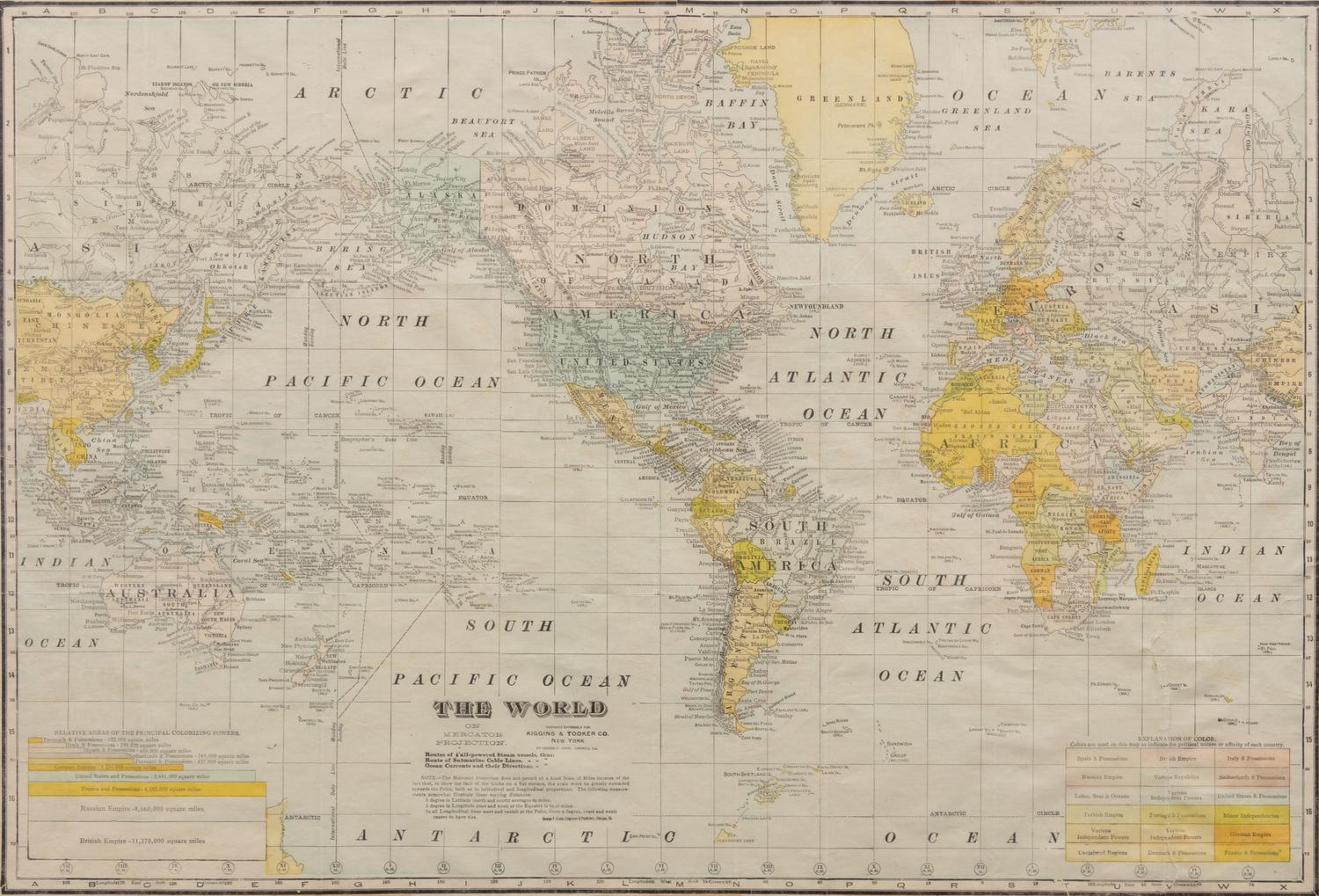 A World Map on Mercator's Projection