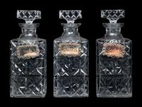 Three Cut Glass Decanters