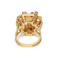 YELLOW GOLD, RUBY AND SAPPHIRE RING