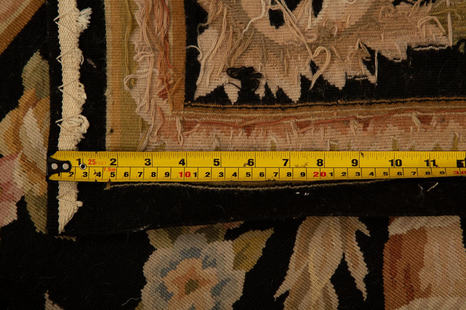 A Savonnerie Design Flat Weave Wool Rug