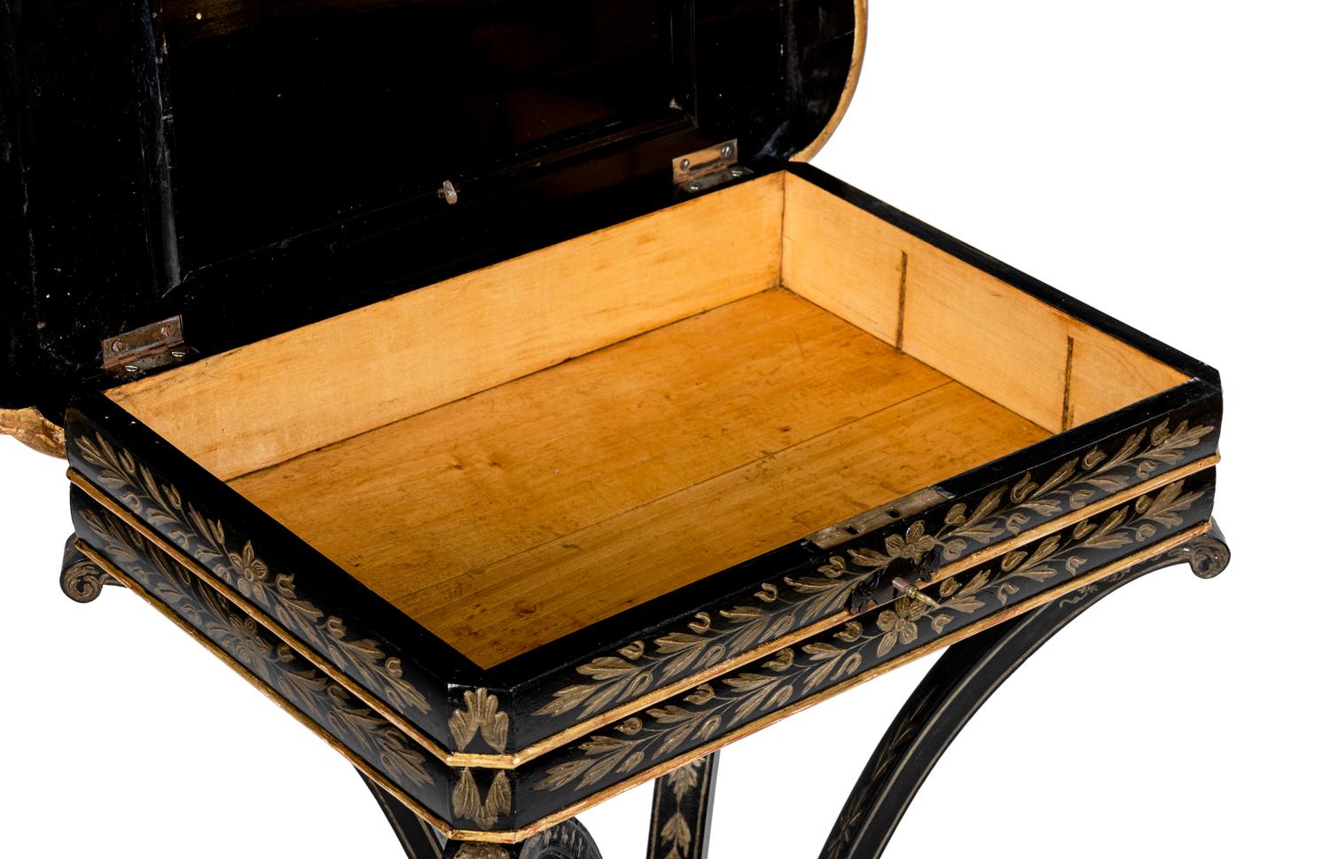 A North European Chinoiserie Decorated Work Table