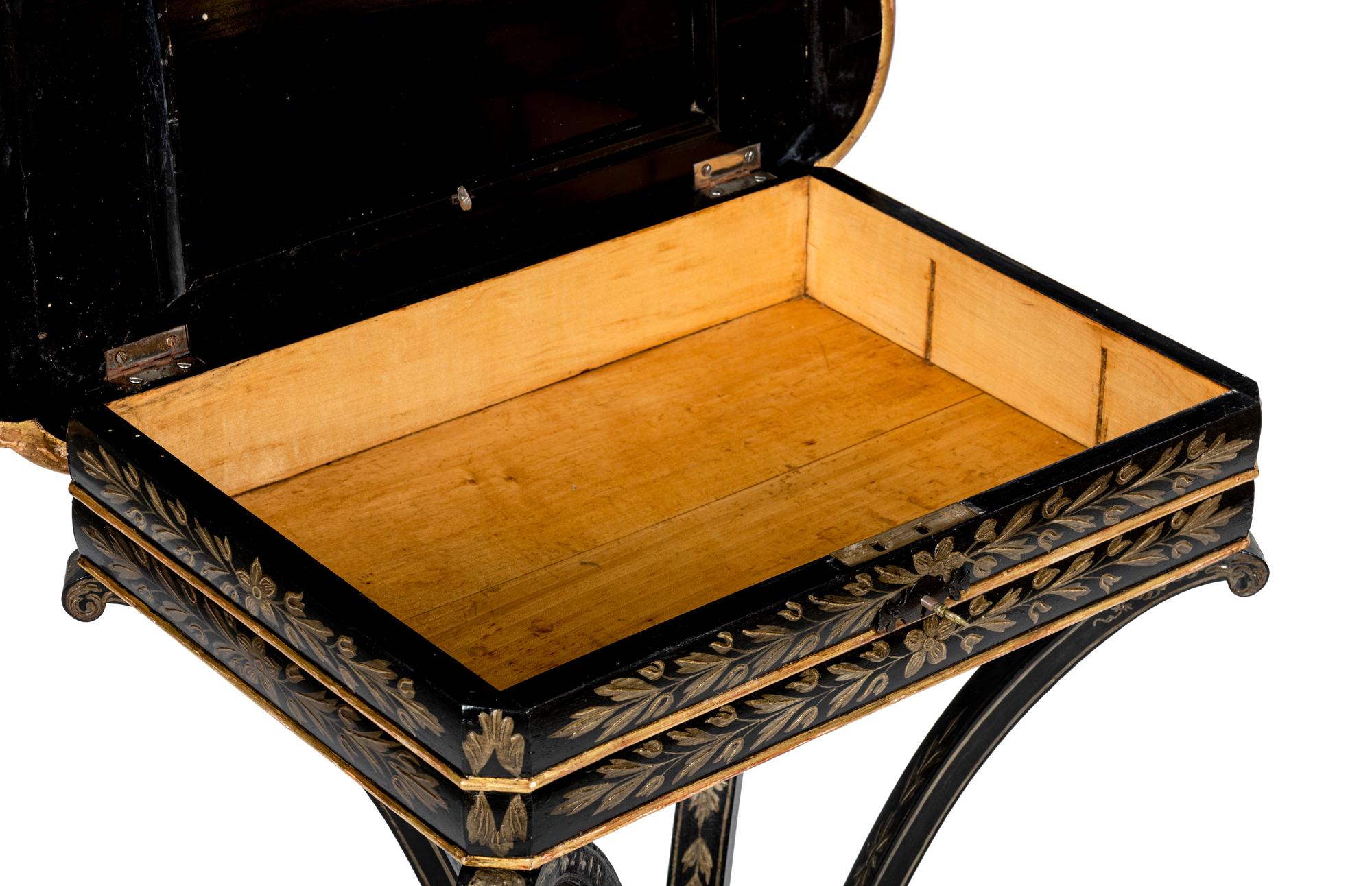 A North European Chinoiserie Decorated Work Table
