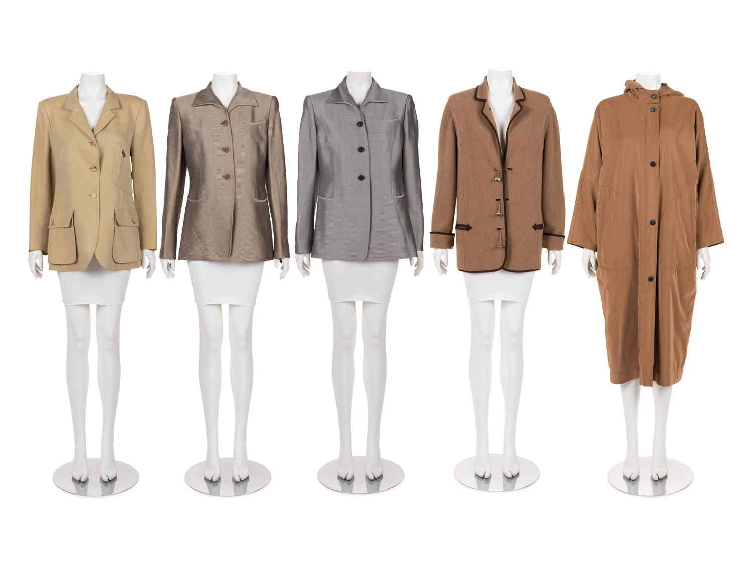 Four Hermès Jackets and One Coat, 1980-90s