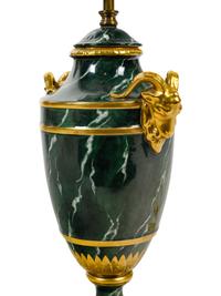 A Faux Marble Porcelain Lamp