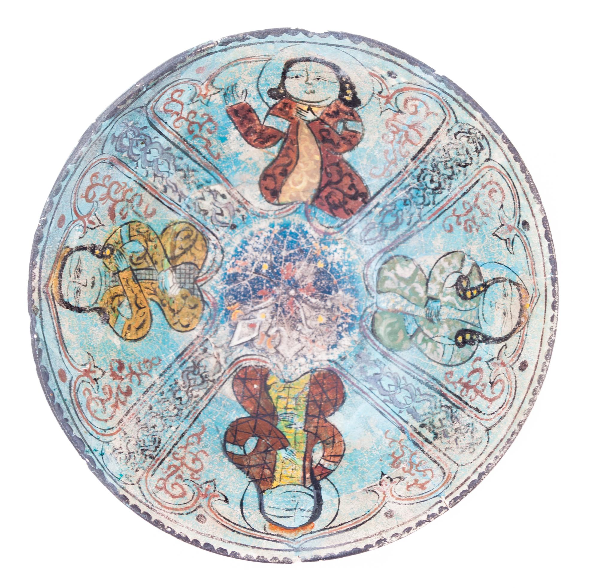 A Middle Eastern Pottery Bowl Diameter 7 inches.