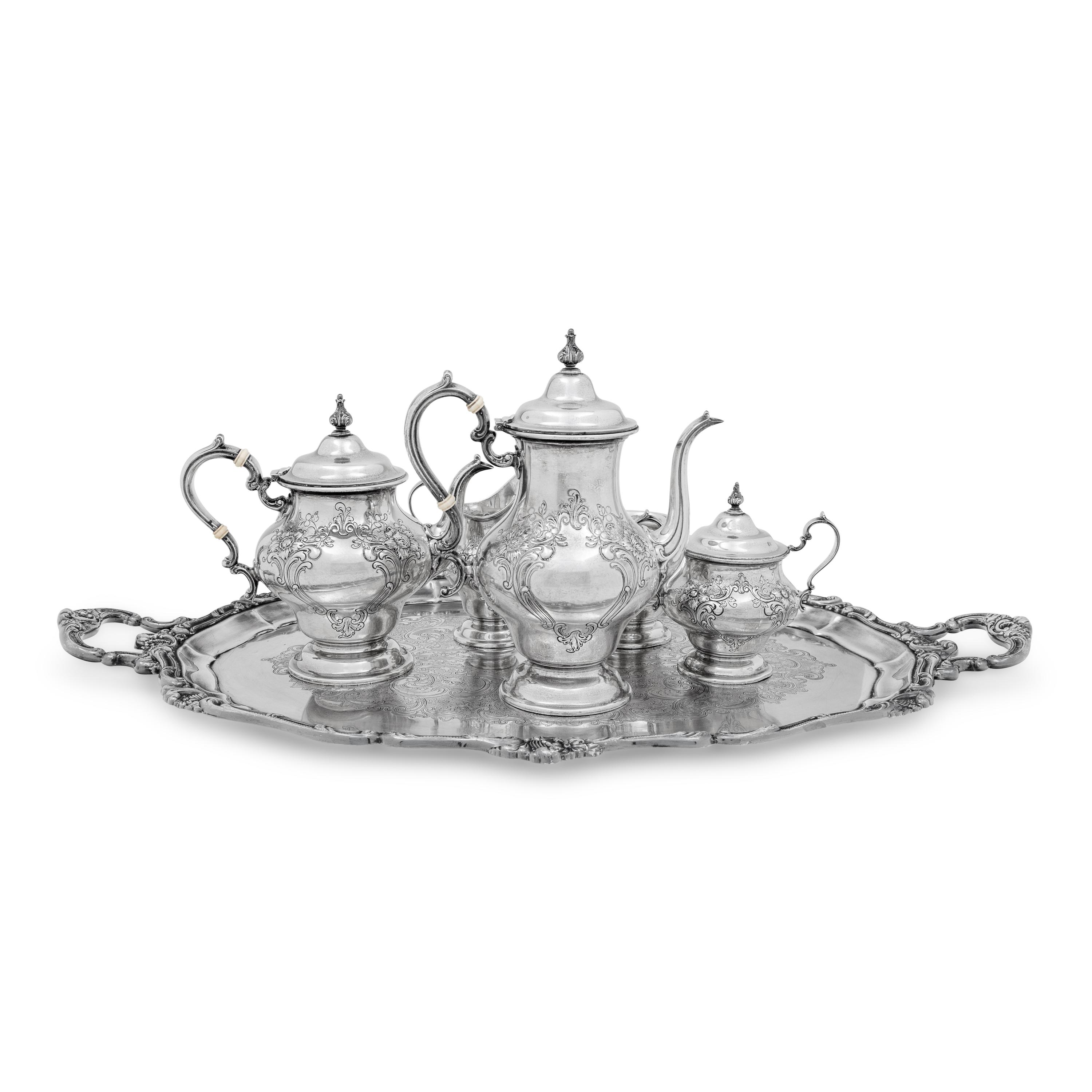 An American Silver Five-Piece Tea and Coffee Service