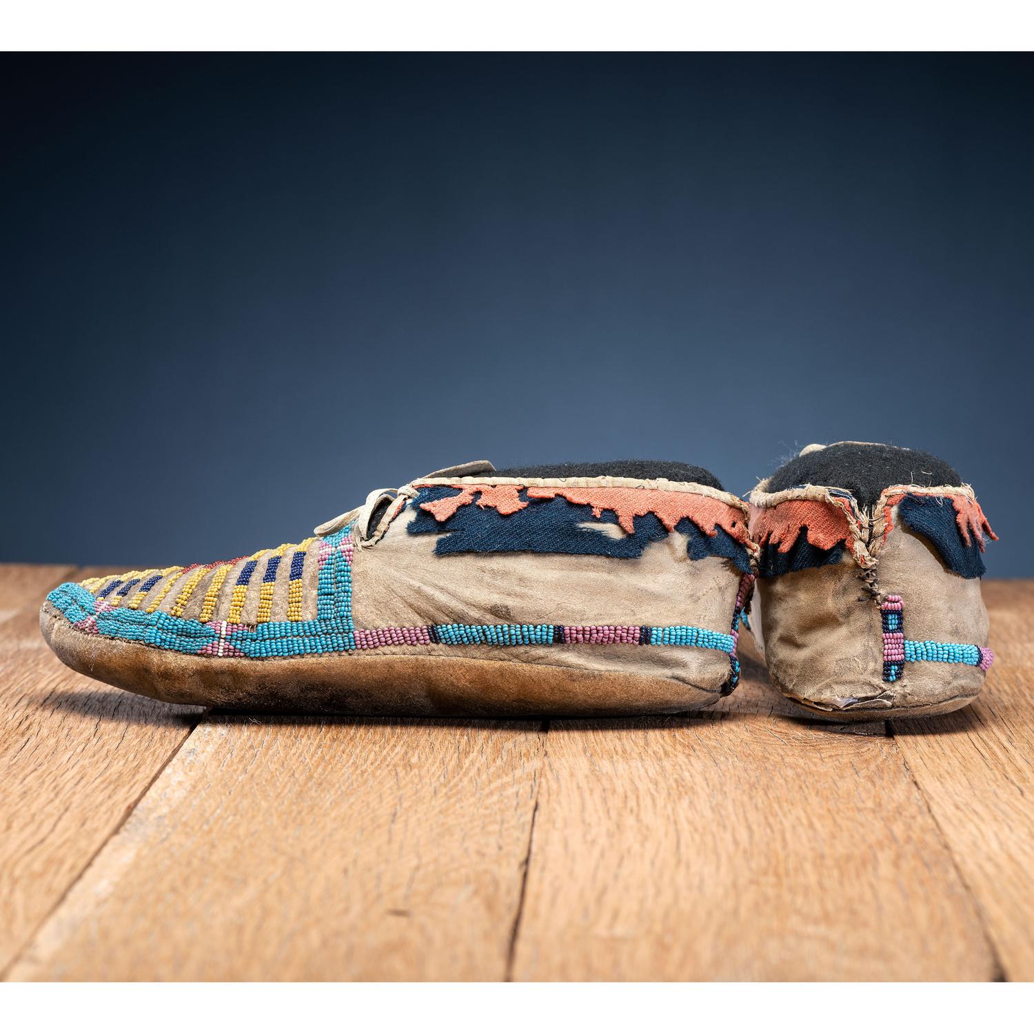 Northern Plains Beaded Soft-Soled Moccasins