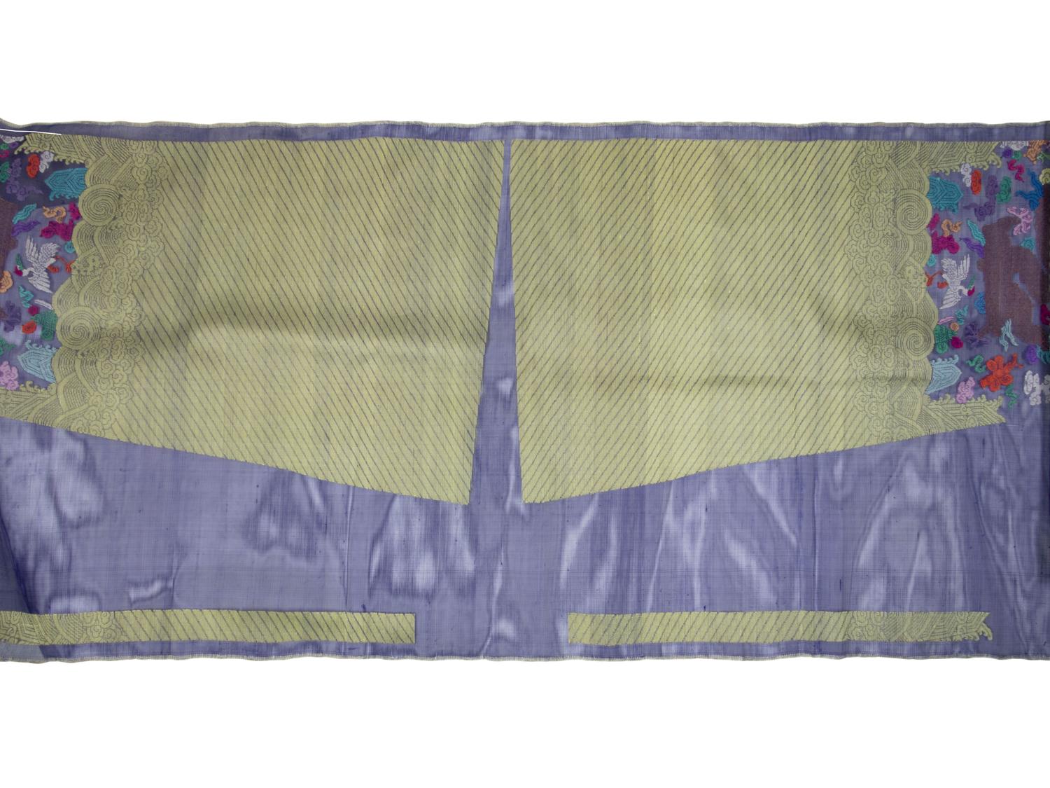 Two Sets of Uncut Silk Gauze Dragon Robe Yardage