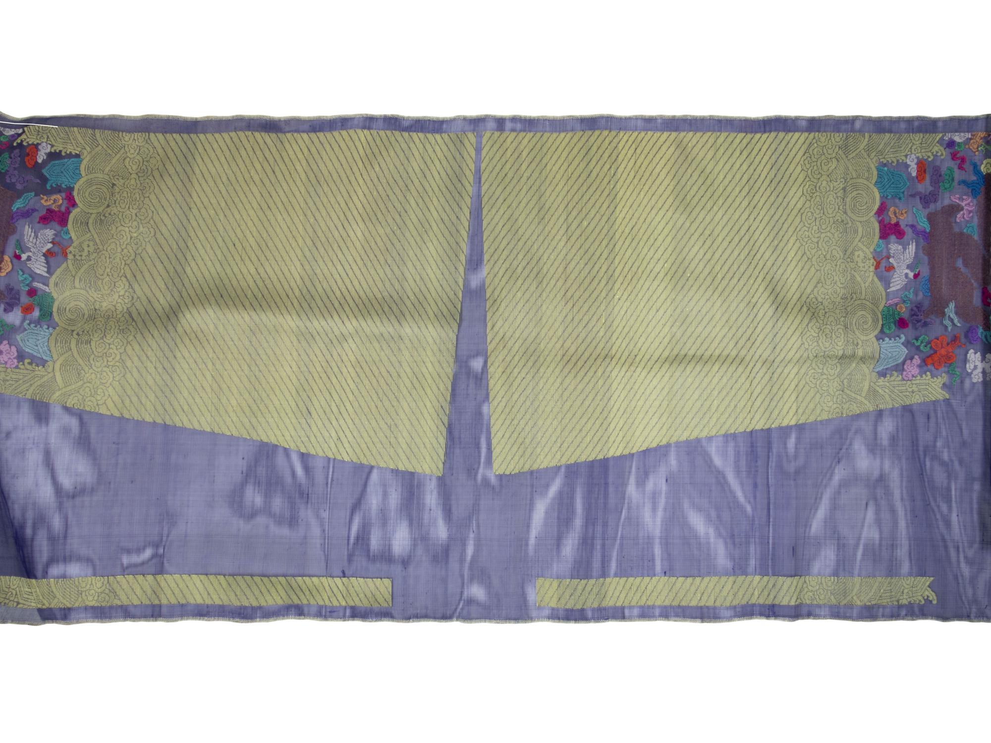 Two Sets of Uncut Silk Gauze Dragon Robe Yardage