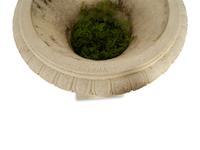 A Pair of Cast Stone Campana Urns