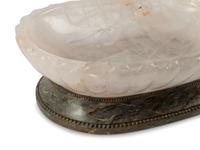 A Large Fluted Rock Crystal Centerpiece Bowl
