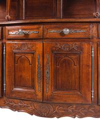 A Louis XV Provincial Carved Walnut Buffet à Deux Corps