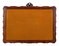 A Chinese Hardstone Embellished Yellow Lacquered Hanging Wall Panel