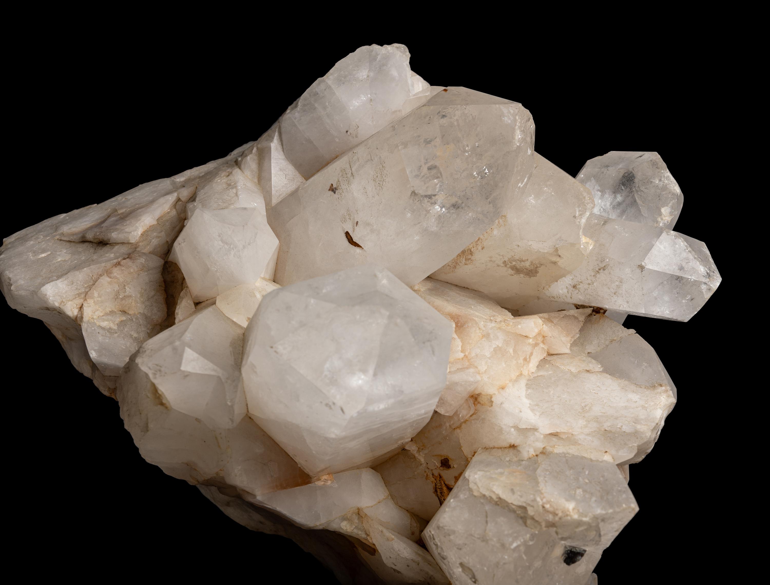 A Group of Four Large Quartz and Amethyst Specimens