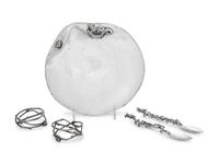 A Steven Dweck Silver-Mounted Mother of Pearl Dish