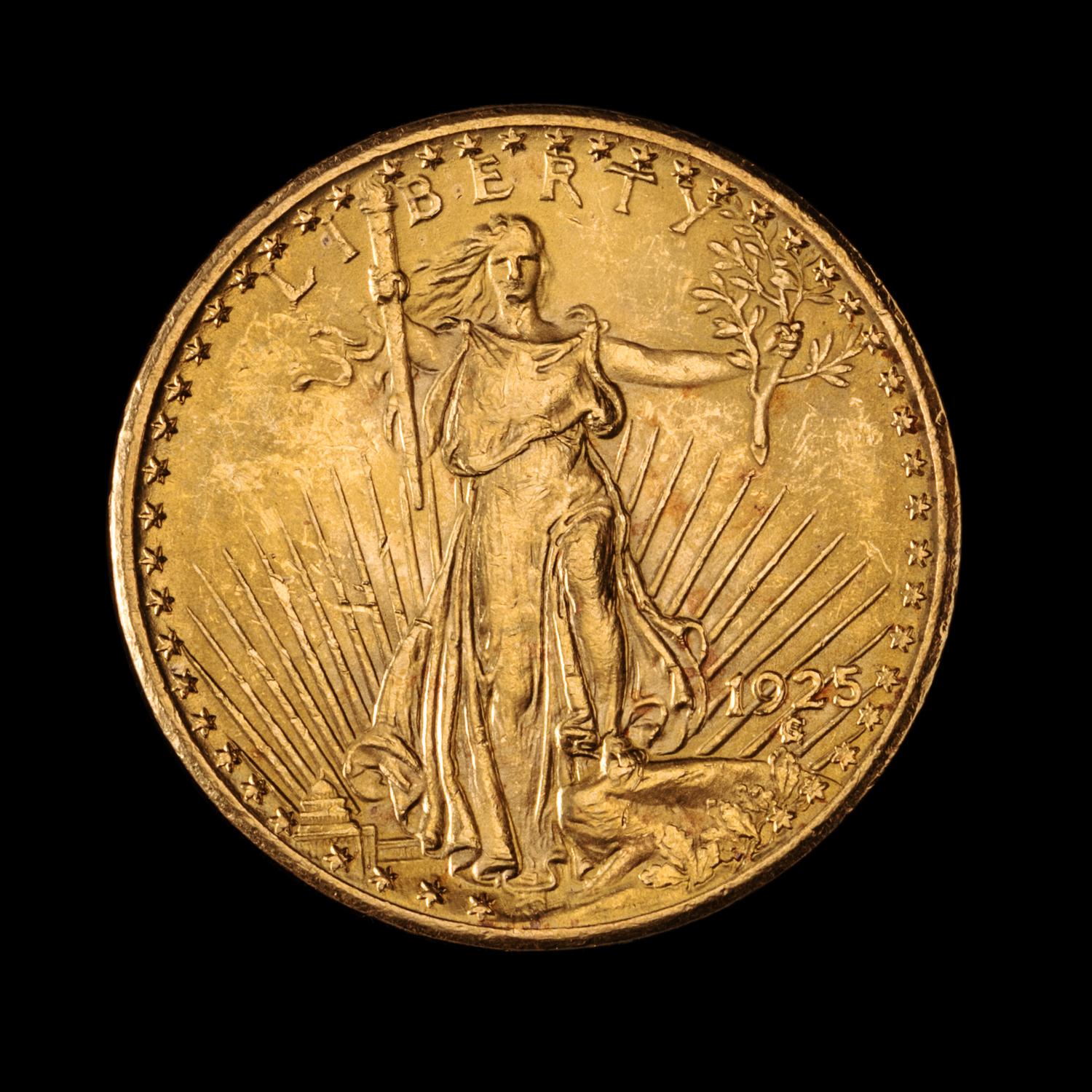 A United States 1925 Saint-Gaudens $20 Gold Coin