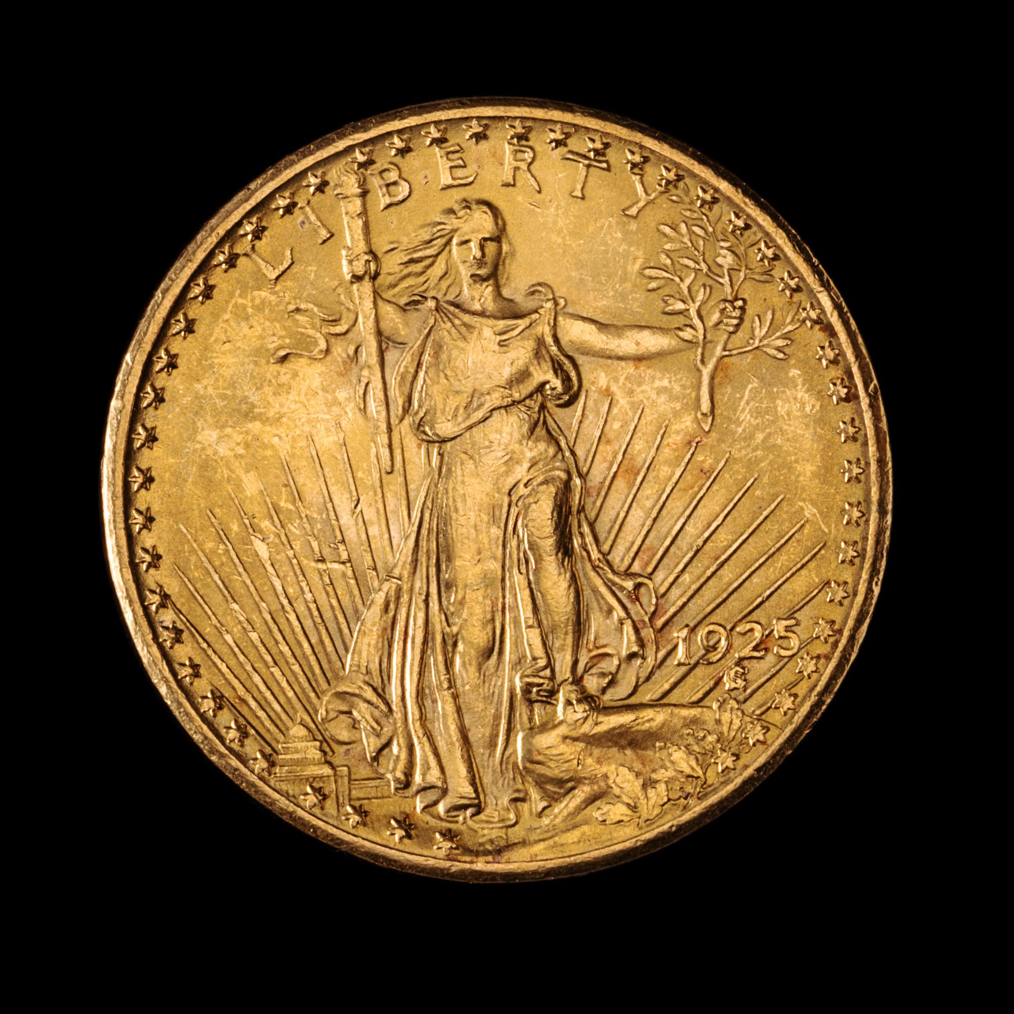 A United States 1925 Saint-Gaudens $20 Gold Coin