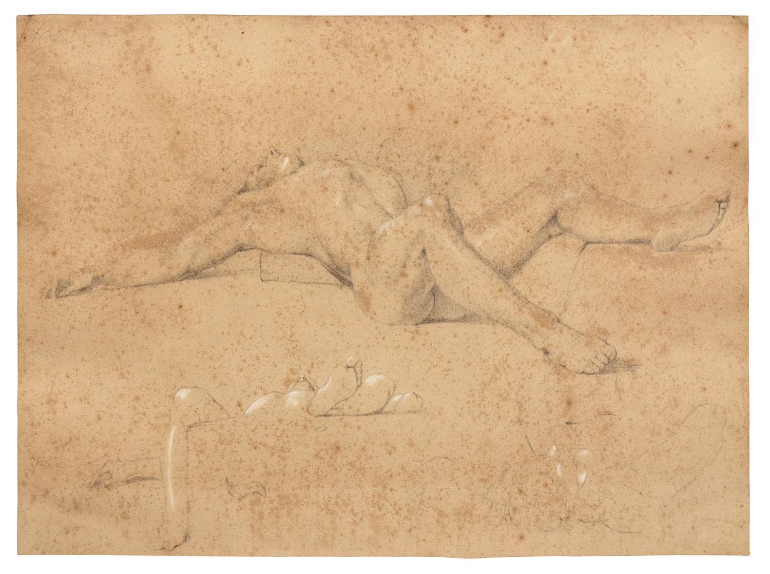 Study of a Foreshortened Male Nude