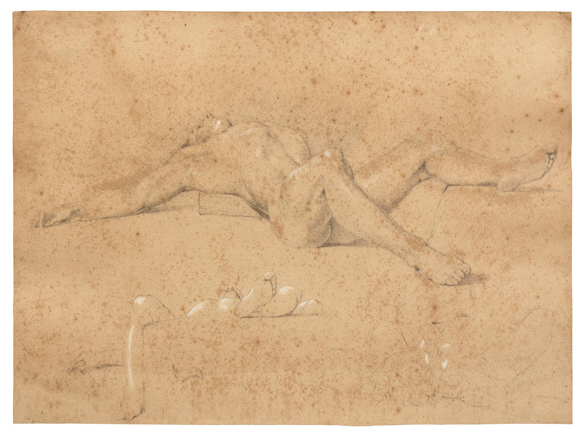 Study of a Foreshortened Male Nude