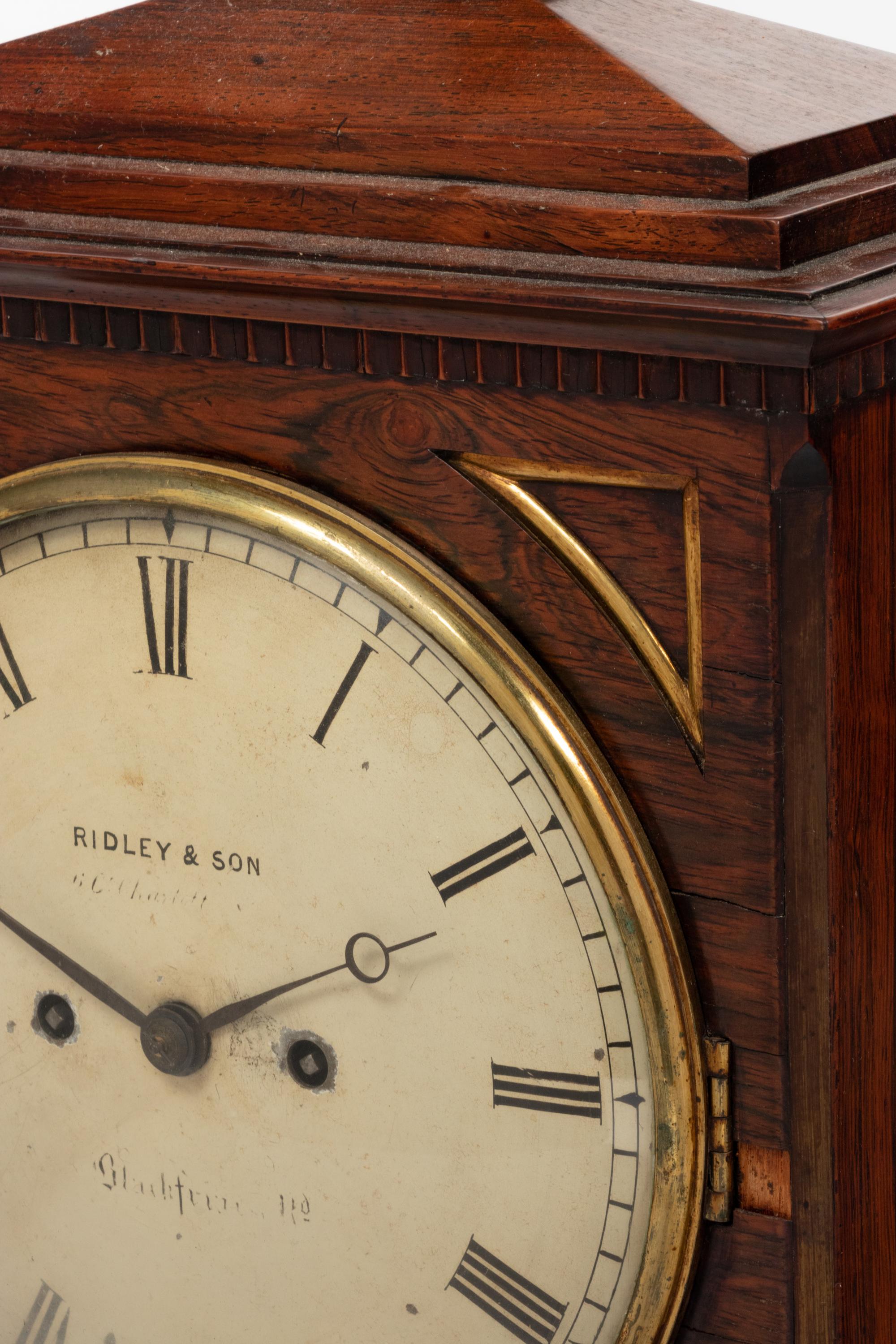An English Rosewood Mantel Clock