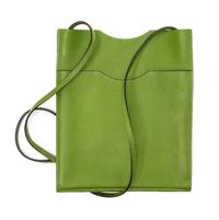 An Hermes Vert Anis Leather Passport Pouch, 7" x 8" x 1".