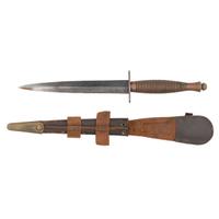 Unmarked Third Pattern Fairbairn Sykes Commando Knife with Scabbard