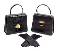 Two Tiffany & Co Flap Bags and One Pair of Gloves, 2010s