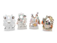 A Collection of Eight Staffordshire Figural Groups