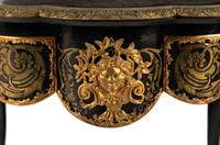 A Napoleon III Gilt Bronze Mounted Boulle Marquetry Center Table