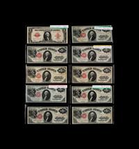 A Group of Nine Series 1917 $1 Legal Tender Notes