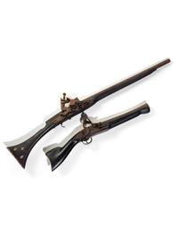 A Turkish Silver Inlaid Flintlock Pistol