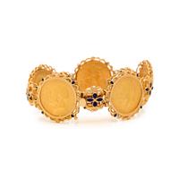 YELLOW GOLD AND ENAMEL COIN BRACELET