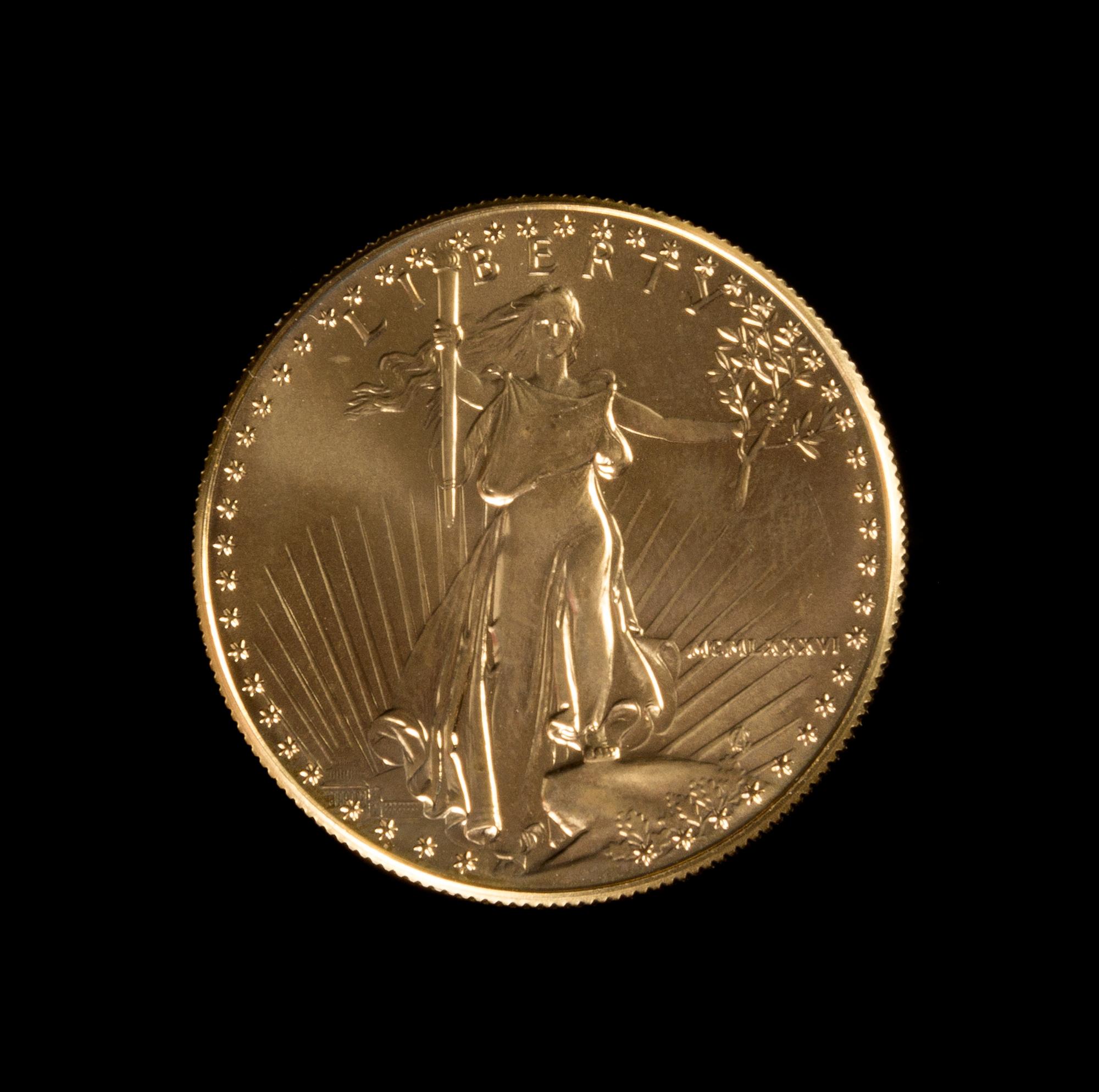 A United States 1986 Gold Eagle $50 Gold Coin