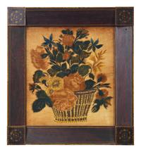 A Group of Five Assorted Hand-Painted or Worked Pictures