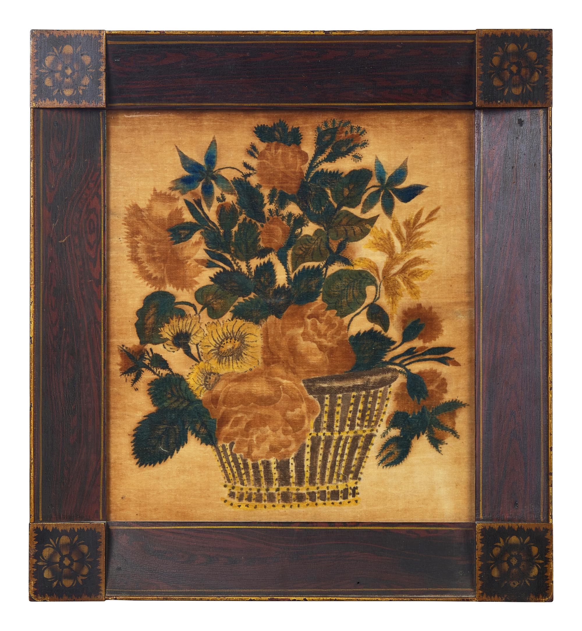 A Group of Five Assorted Hand-Painted or Worked Pictures