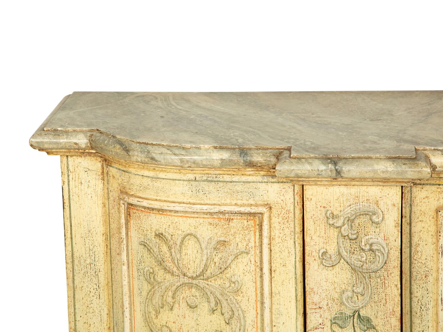 An Italian Style Painted Console Cabinet