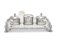 A George III Silver Ink Stand