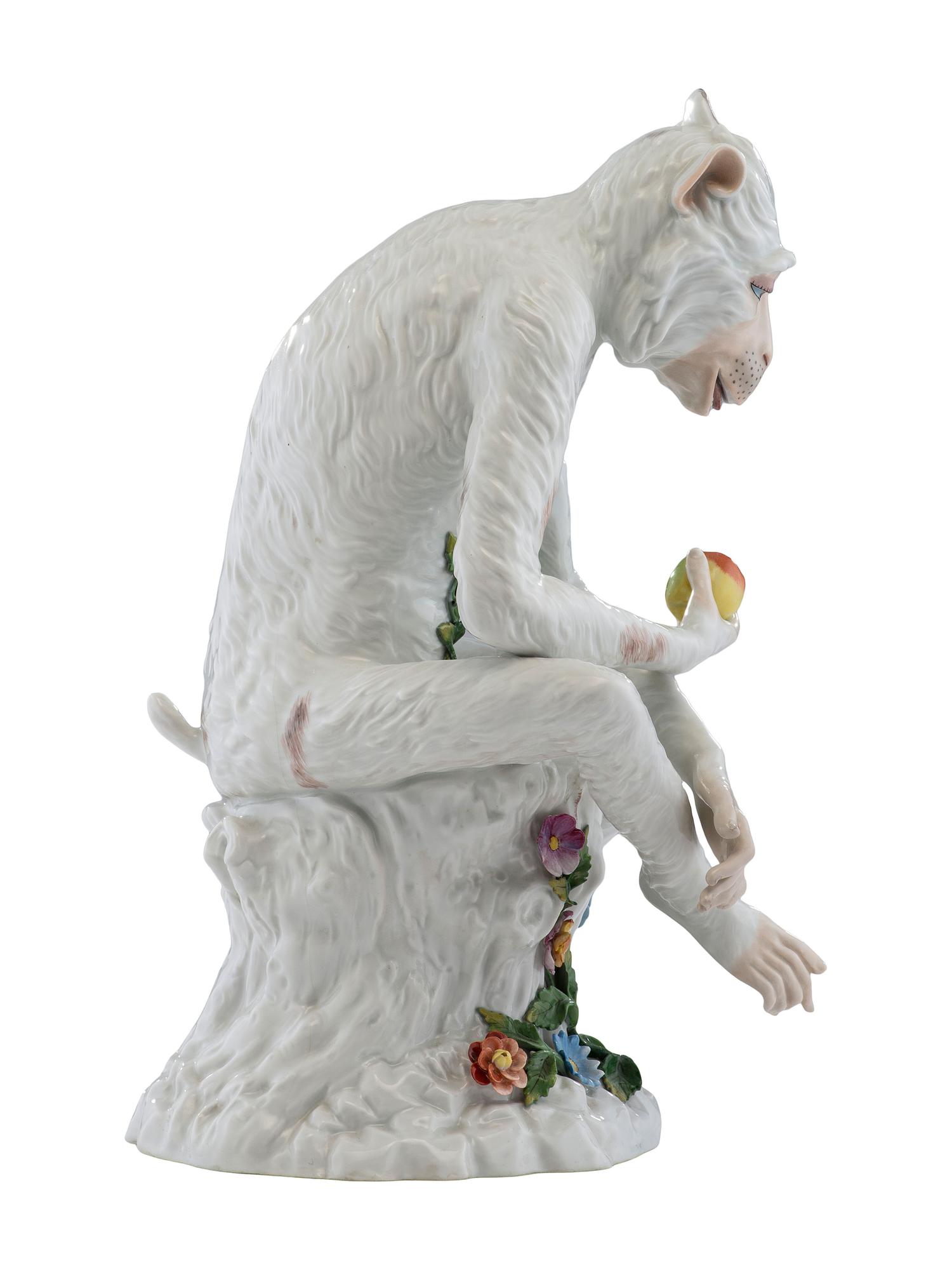 A Meissen Porcelain Monkey