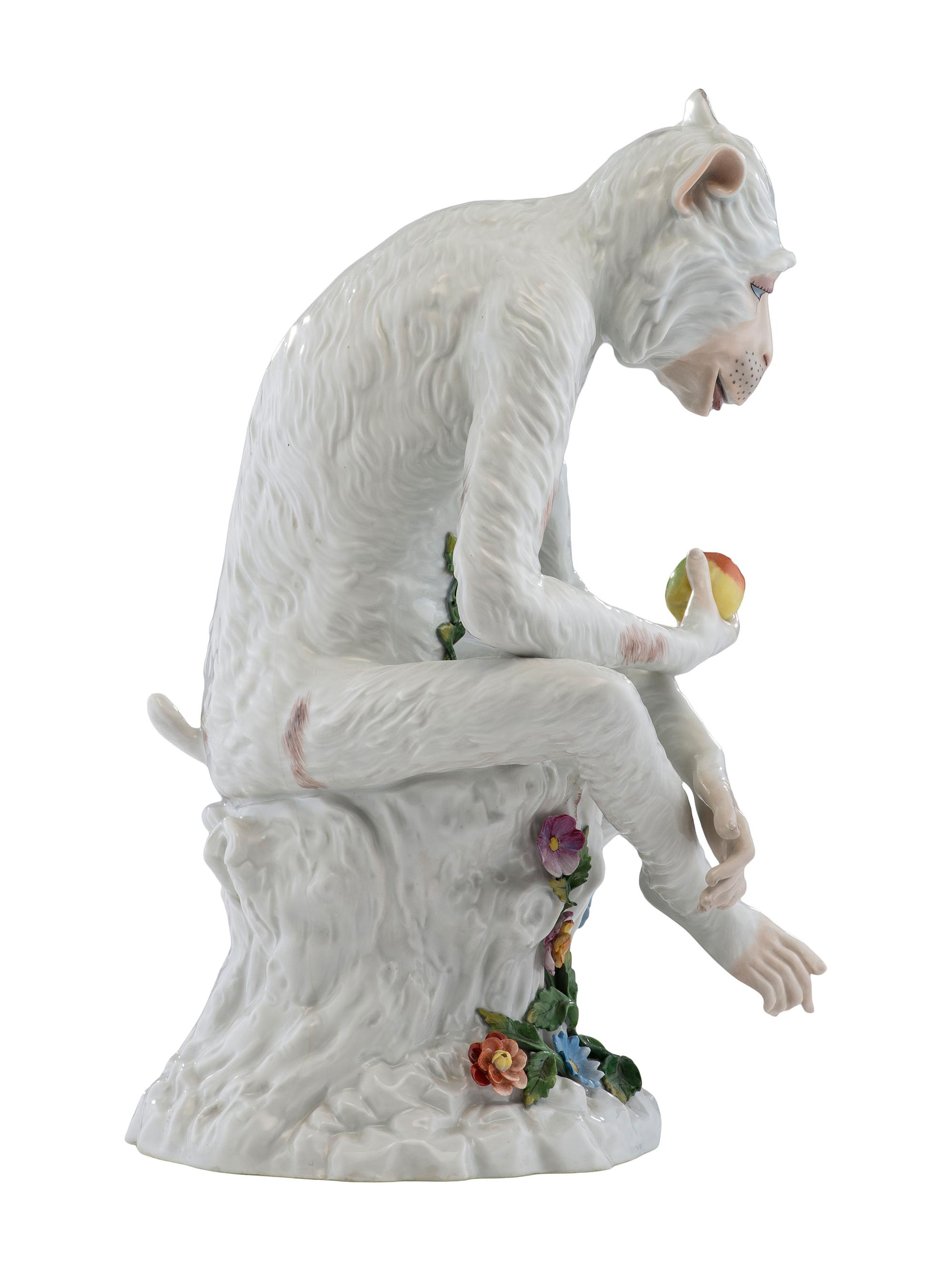 A Meissen Porcelain Monkey