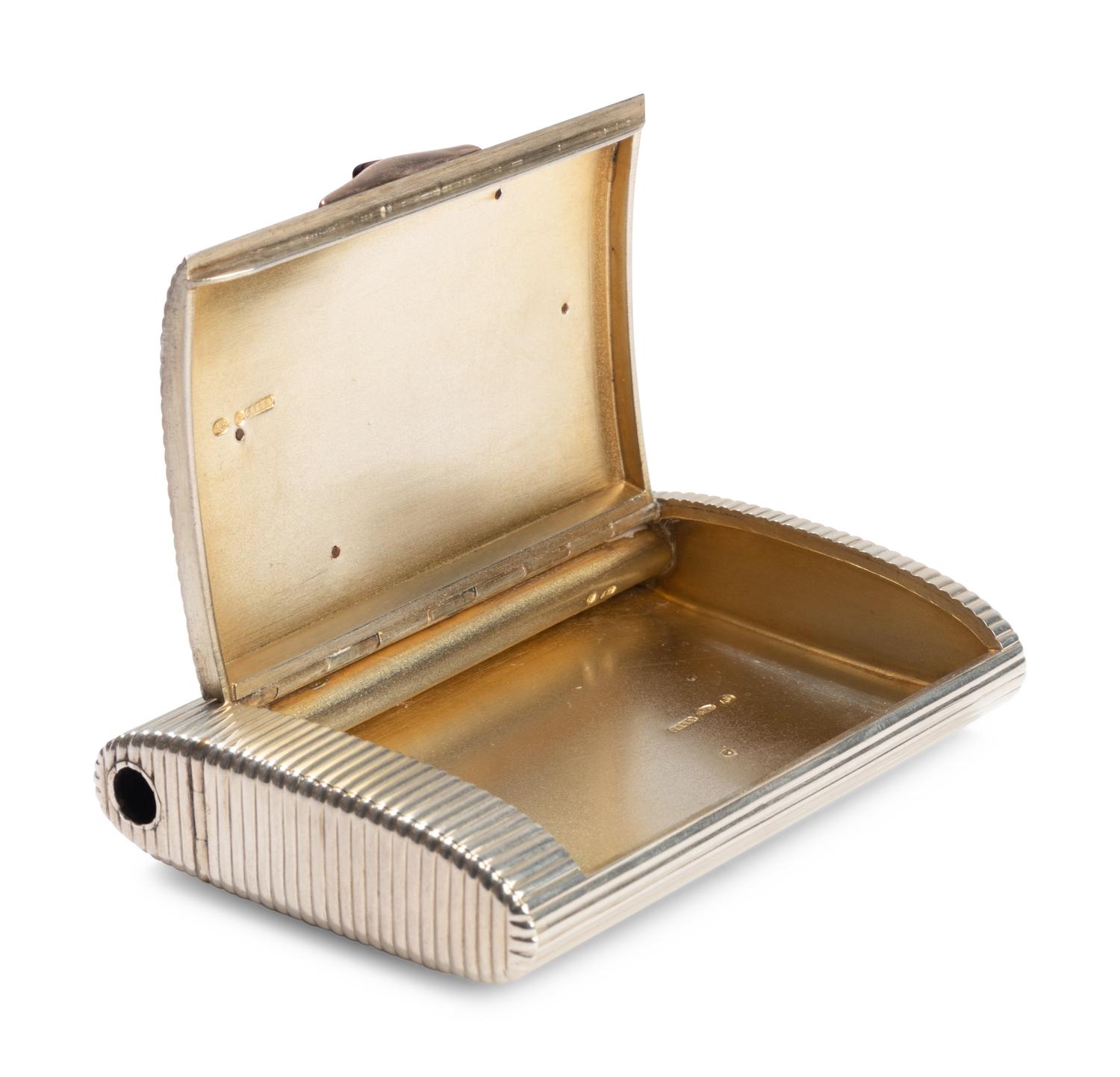 A Russian Silver, Gold and Charm Applied Cigarette Case